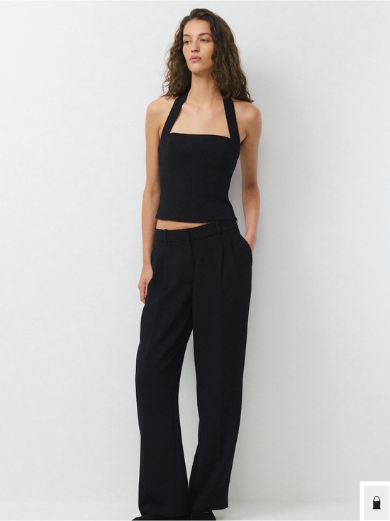 Aritzia Tops - Aritzia Black Whisper Halter Top - Crepette Medium